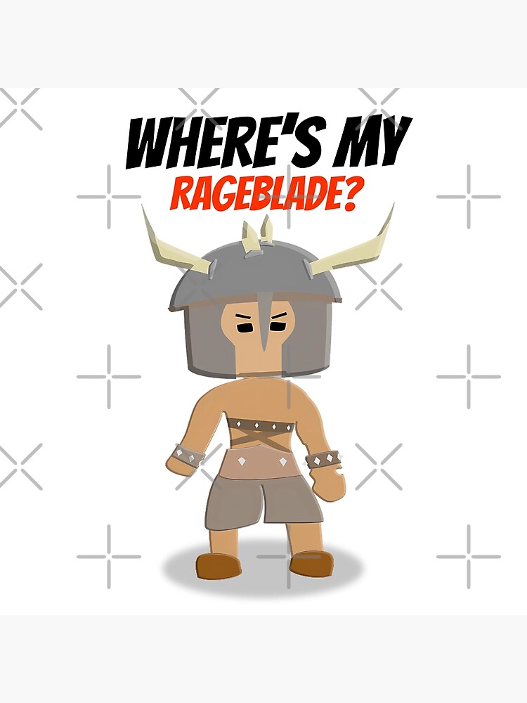 Where's my Rageblade? - Chibi Bedwars Barbarian Design Greeting