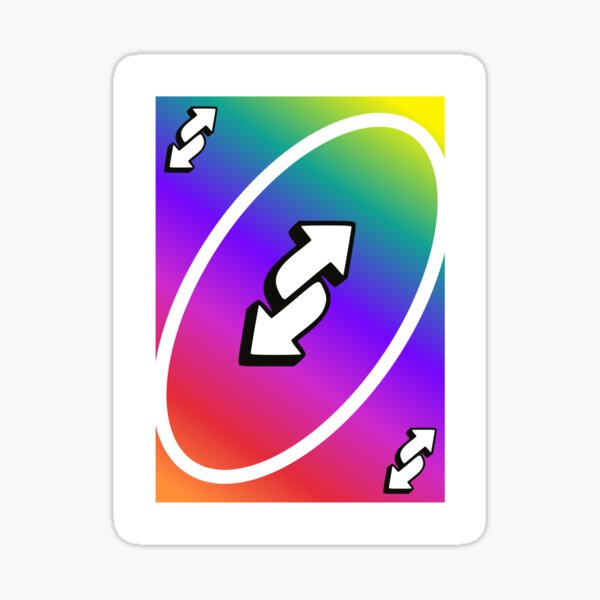 Gay Pride Uno Reverse Card Sticker for Sale by MlemingFox101