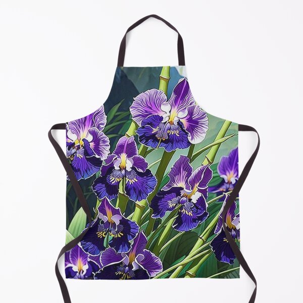 Item preview, Purple Irises with Bamboo designed and sold by George Hutton Hunter.