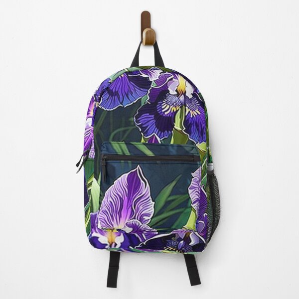 Item preview, Purple Irises with Bamboo designed and sold by George Hutton Hunter.
