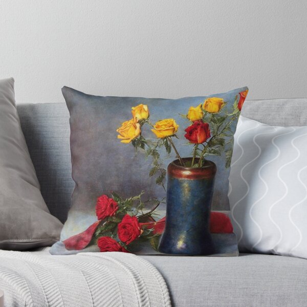 Item preview, Rosas en florero azul designed and sold by George Hutton Hunter.