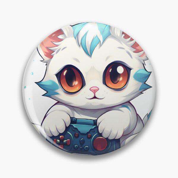 Item preview, Cute cat playing videogames designed and sold by grebie.