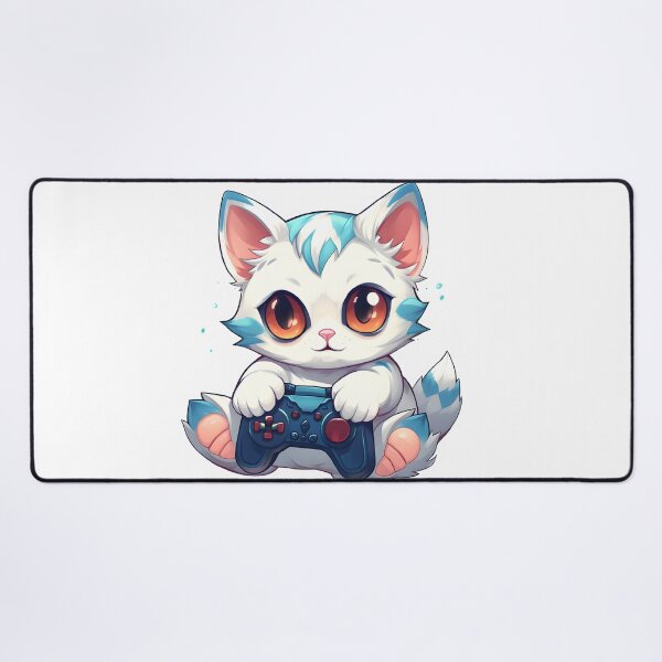 Item preview, Cute cat playing videogames designed and sold by grebie.