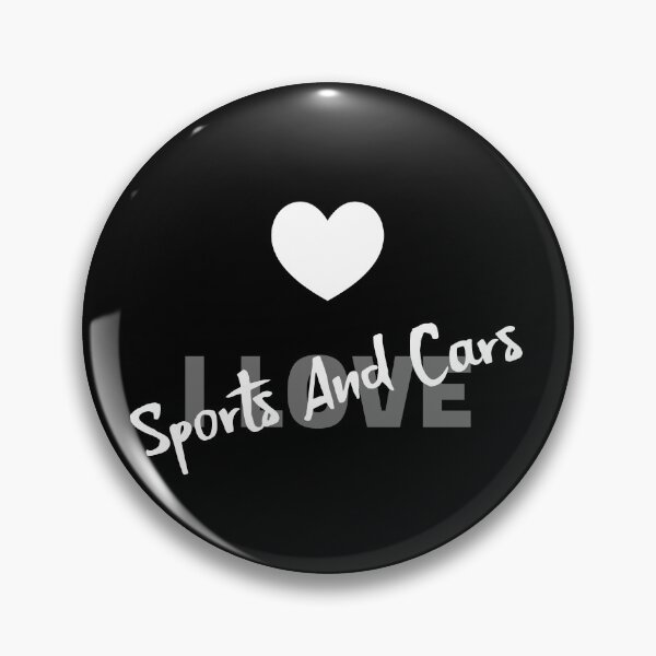 Item preview, I Love Sports And Cars Heart Black Background designed and sold by jenmountainen.