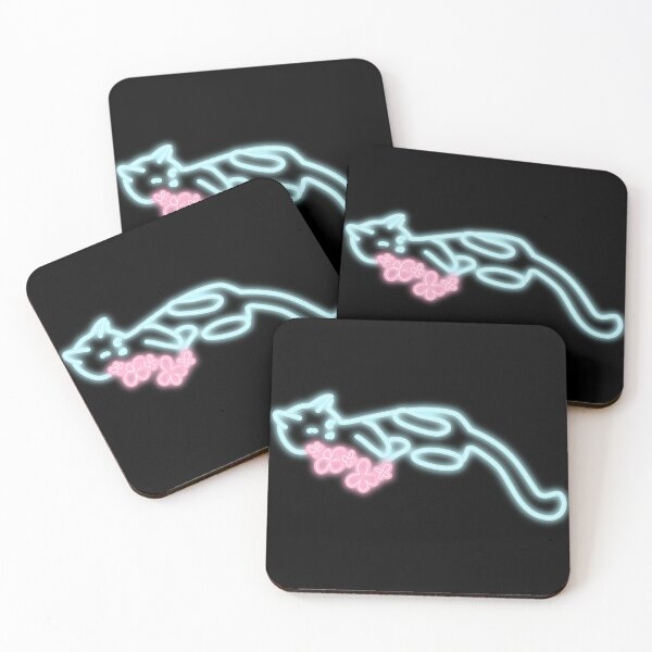 Item preview, Neon Cat with Flowers - Long Boy designed and sold by RebeccaRichards.