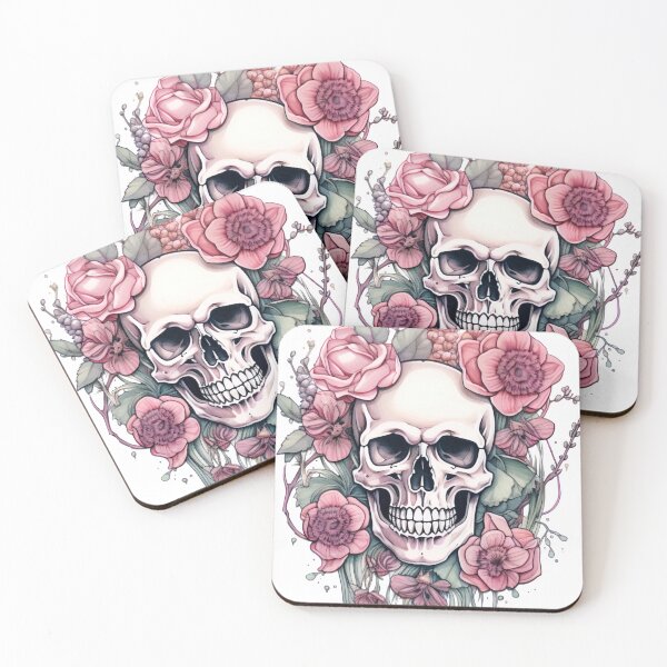 Item preview, Forever in Bloom - Flower Skull Art Print designed and sold by Alcyonian.