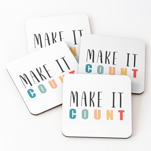 Item preview, Make It Count Retro Inspiring Mantra designed and sold by PixelPulsar.