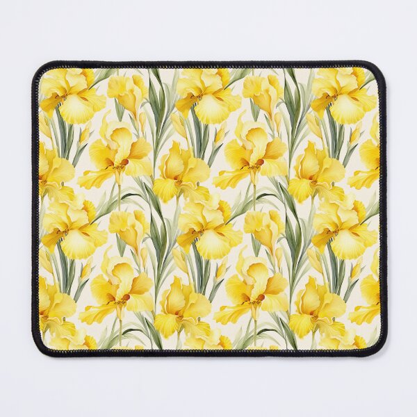 Item preview, Yellow Iris Seamless Pattern Design designed and sold by CaledoniArt.