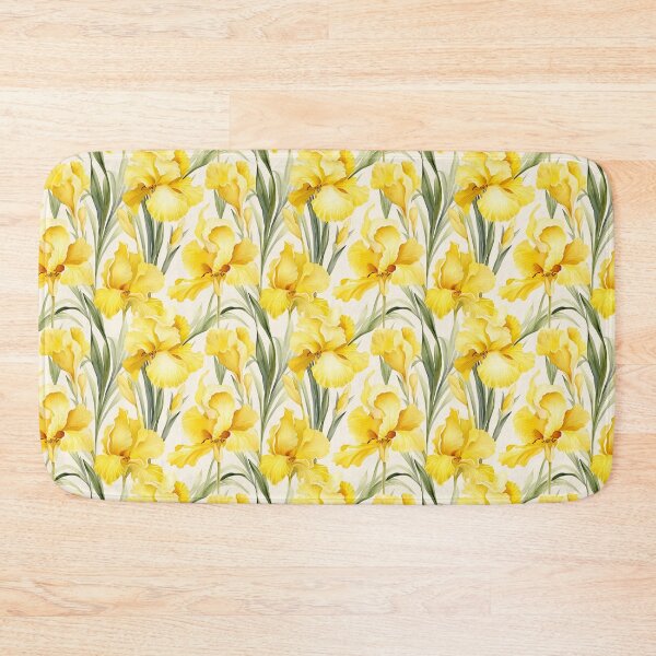 Item preview, Yellow Iris Seamless Pattern Design designed and sold by CaledoniArt.