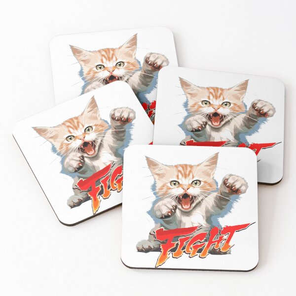 Item preview, Angry cat fight designed and sold by Mikakujumi.