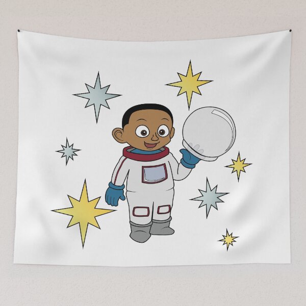 Item preview, Astronaut (shaved head) and stars  designed and sold by ThingsByNin.