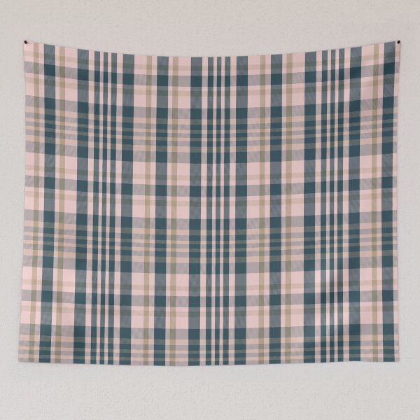 Item preview, Cottagecore Aesthetic Sorcha 1 Hand Drawn Textured Plaid Pattern designed and sold by GenAumonier.