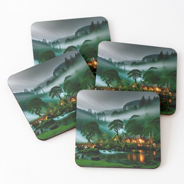 Item preview, A beautiful lush Fairycore Elf forest. designed and sold by PixieDustAIArt.