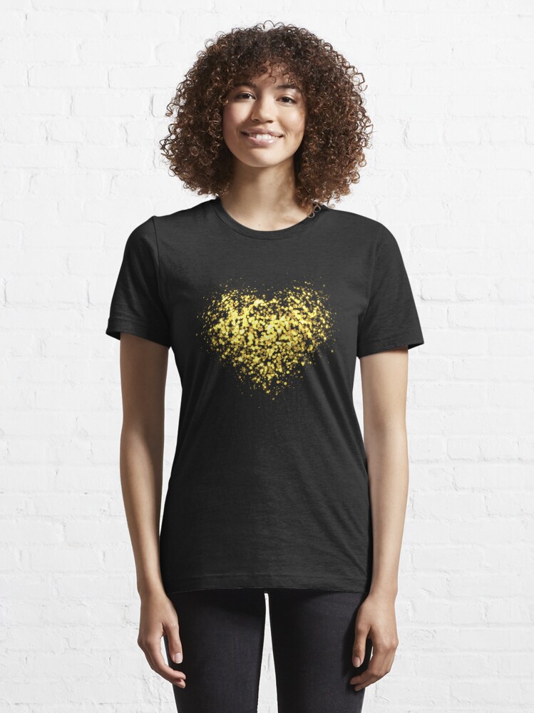 "Glitter Heart" Tshirt for Sale by proeinstein Redbubble glitter t