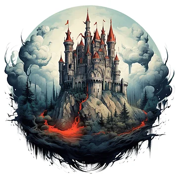 Artwork thumbnail, Enchanted Castle by PrintDesignLab