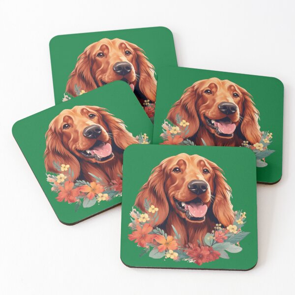 Item preview, Irish Setter in the Flowers designed and sold by ZombieLH.