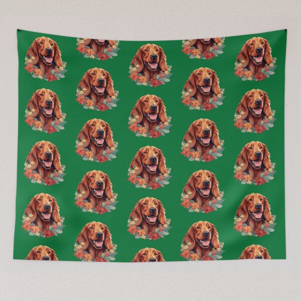 Item preview, Irish Setter in the Flowers designed and sold by ZombieLH.