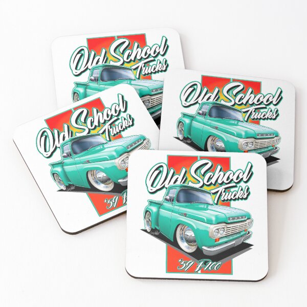 Item preview, Old School Trucks ‘59 Ford F100 Cartoon (Turquoise) designed and sold by Petrolhead T-Shirts and Art.