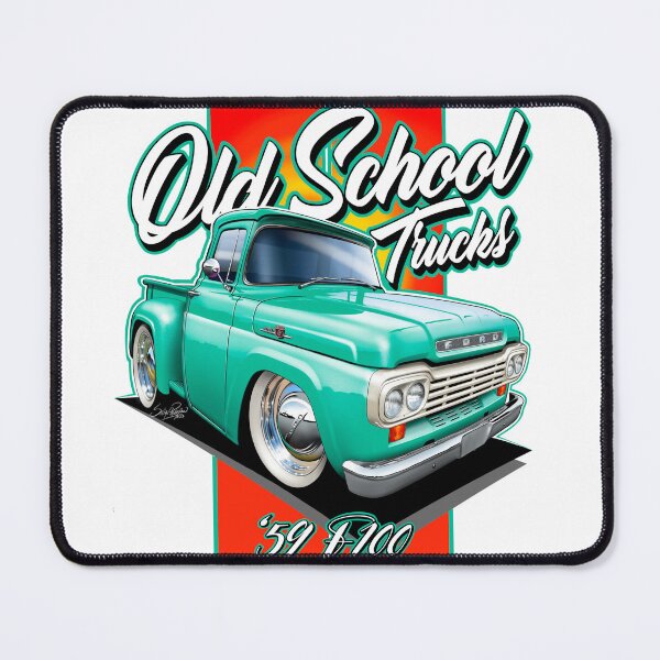 Item preview, Old School Trucks ‘59 Ford F100 Cartoon (Turquoise) designed and sold by Petrolhead T-Shirts and Art.