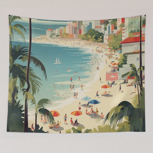 Item preview, A Vintage Travel Poster of Rio de Janeiro - Brazil designed and sold by GoodOldVintage.
