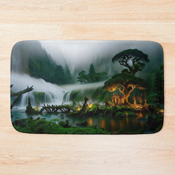 Item preview, A beautiful lush Fairycore Elf forest. designed and sold by PixieDustAIArt.