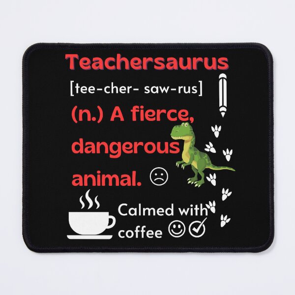 Item preview, Teachersaurus black funnyT-shirt designed and sold by Lily400.