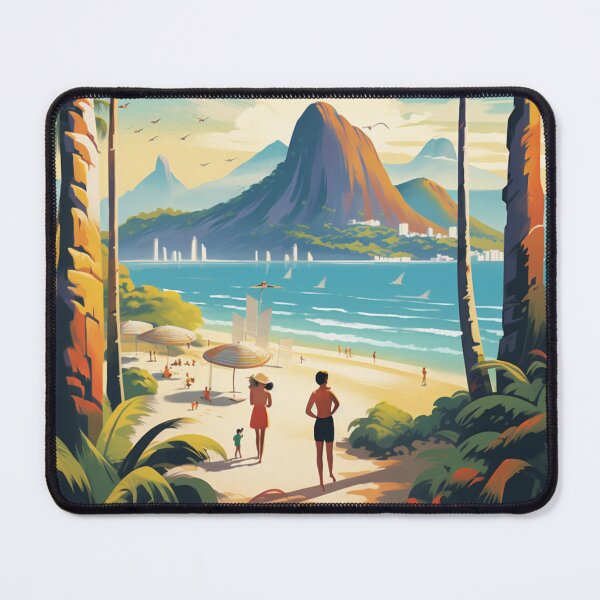 Item preview, A Vintage Travel Illustration of Rio de Janeiro - Brazil designed and sold by GoodOldVintage.