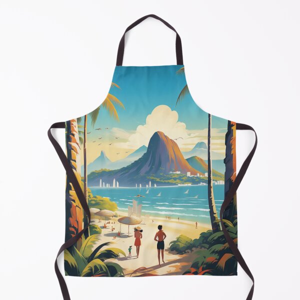Item preview, A Vintage Travel Illustration of Rio de Janeiro - Brazil designed and sold by GoodOldVintage.