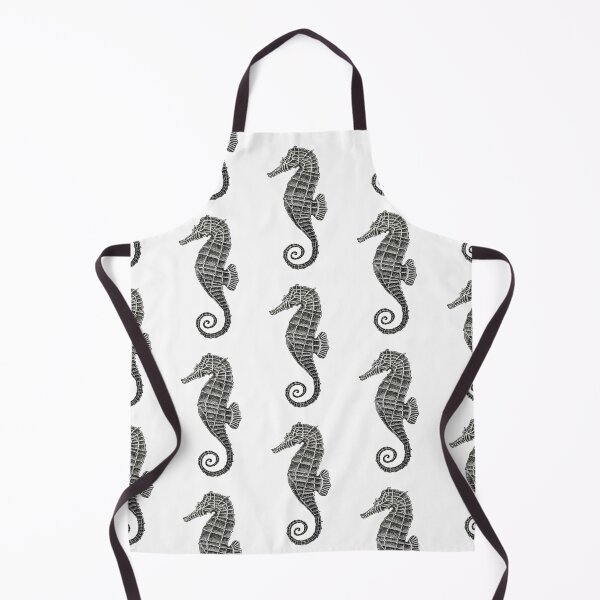 Item preview, Ink Line and Dot Seahorse designed and sold by English Rose Art.