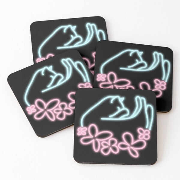 Item preview, Neon Cat with Flowers - Stealth Nap Achieved designed and sold by RebeccaRichards.