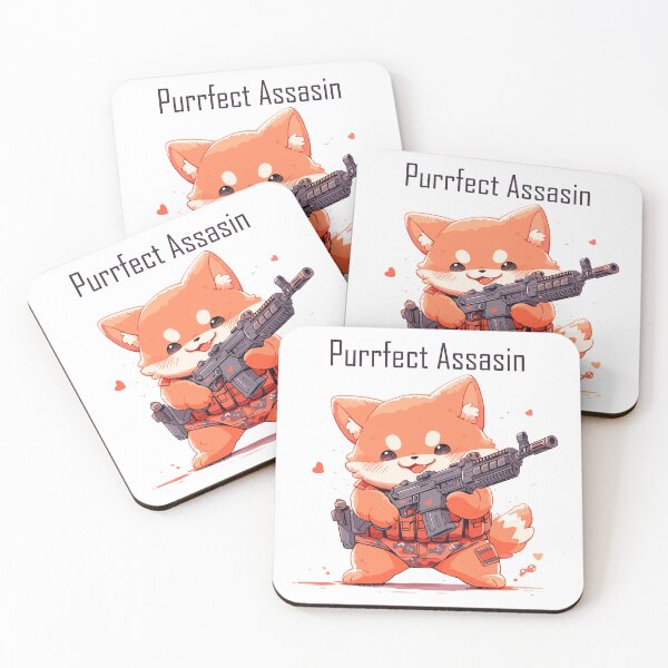Item preview, Funny kawaii cat with a gun designed and sold by Mikakujumi.