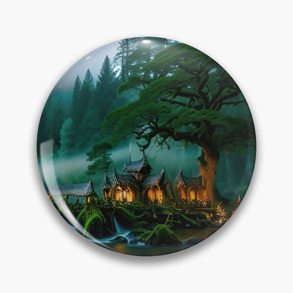 Item preview, A beautiful lush Fairycore Elf forest. designed and sold by PixieDustAIArt.