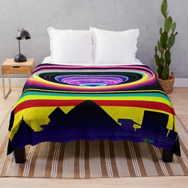 Item preview, Area 51 – Trippy Neon Retro UFO 45 | Grusch designed and sold by Benito Del Ray.