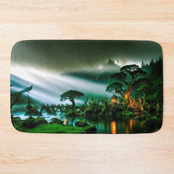 Item preview, A beautiful lush Fairycore Elf forest. designed and sold by PixieDustAIArt.
