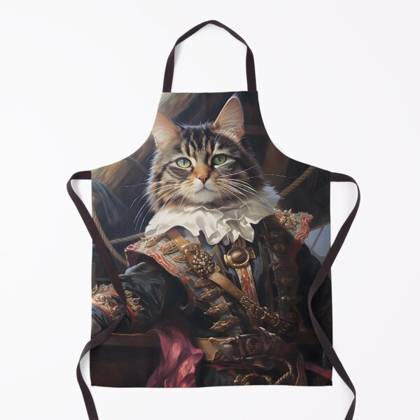 Item preview, Pirate Cat Portrait Art designed and sold by ConfettiSkyArt.