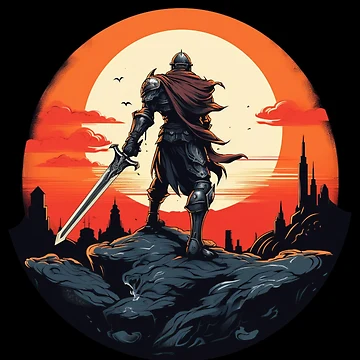 Artwork thumbnail, Knight's Sunset View by PrintDesignLab