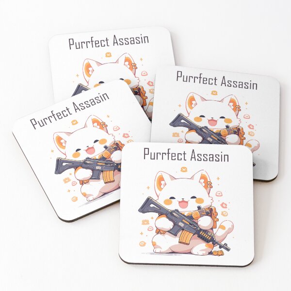 Item preview, Funny kawaii cat with a gun designed and sold by Mikakujumi.