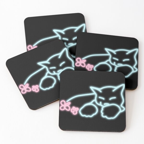 Item preview, Neon Cat with the Paws and Flowers designed and sold by RebeccaRichards.