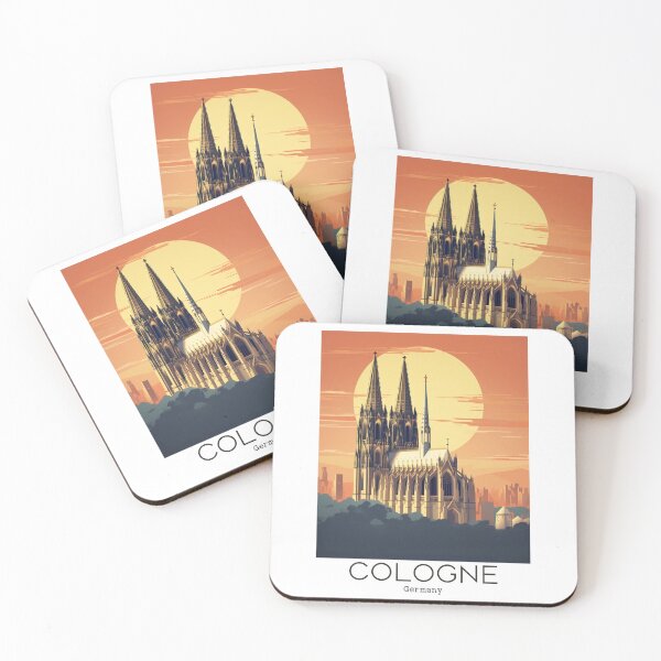 Item preview,  Una ilustración de viaje vintage de la Catedral de Colonia en Colonia - Alemania designed and sold by GoodOldVintage.