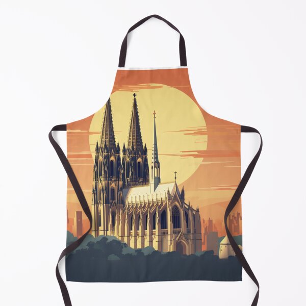 Item preview, Una ilustración de viaje vintage de la Catedral de Colonia en Colonia - Alemania designed and sold by GoodOldVintage.