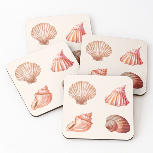 Item preview, Watercolor seashells designed and sold by wonderxwander.