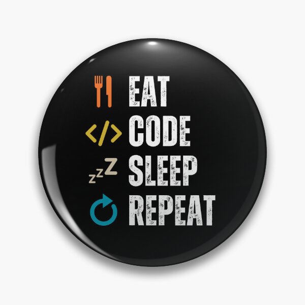 Item preview, Eat sleep code repeat Programmer coding retro design designed and sold by Uplife-MyStore.