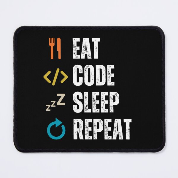 Item preview, Eat sleep code repeat Programmer coding retro design designed and sold by Uplife-MyStore.