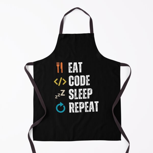 Item preview, Eat sleep code repeat Programmer coding retro design designed and sold by Uplife-MyStore.