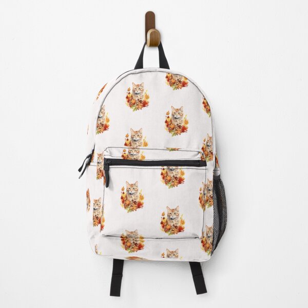 Item preview, Autumn Leaves Cat designed and sold by HappyLifeCreate.