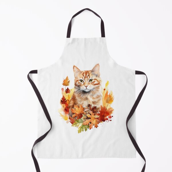 Item preview, Autumn Leaves Cat designed and sold by HappyLifeCreate.