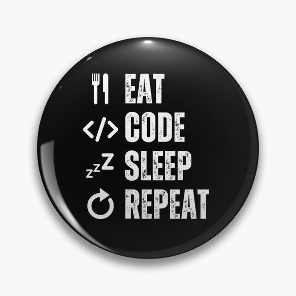 Item preview, Eat sleep code repeat Programmer coding retro design designed and sold by Uplife-MyStore.