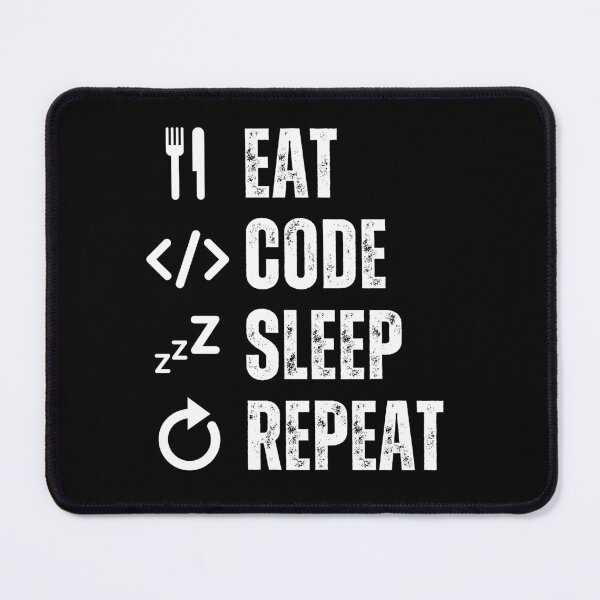 Item preview, Eat sleep code repeat Programmer coding retro design designed and sold by Uplife-MyStore.