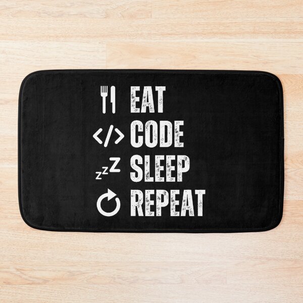 Item preview, Eat sleep code repeat Programmer coding retro design designed and sold by Uplife-MyStore.