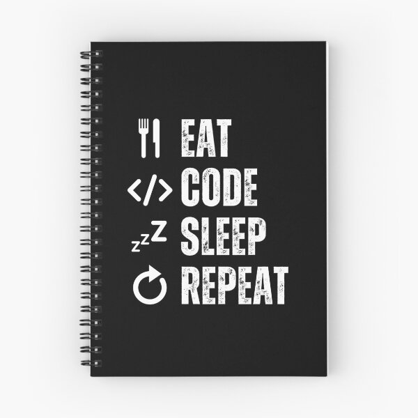 Item preview, Eat sleep code repeat Programmer coding retro design designed and sold by Uplife-MyStore.